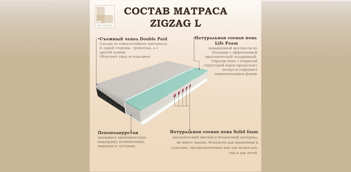 Матрас Zigzag L 160x195