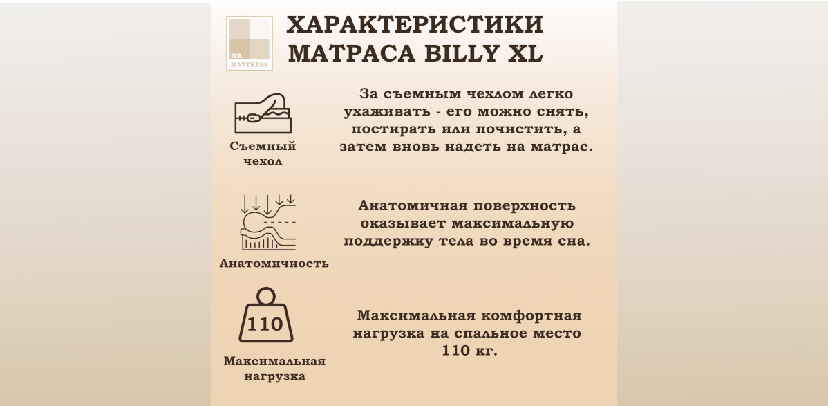 Матрас Billy XL 90x190